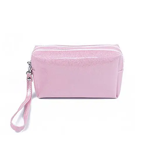 Simple Pink Makeup Bag Lipstick Hanging Travel Toiletry Bag